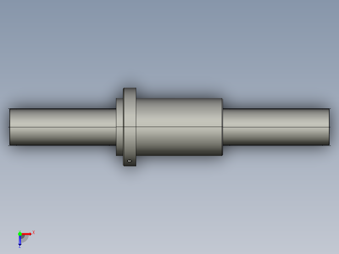 JF8032-5滚珠丝杆3D模型俯视图