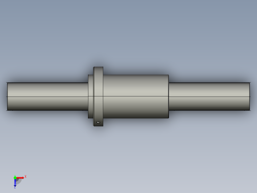 JF8032-5滚珠丝杆3D模型俯视缩略图