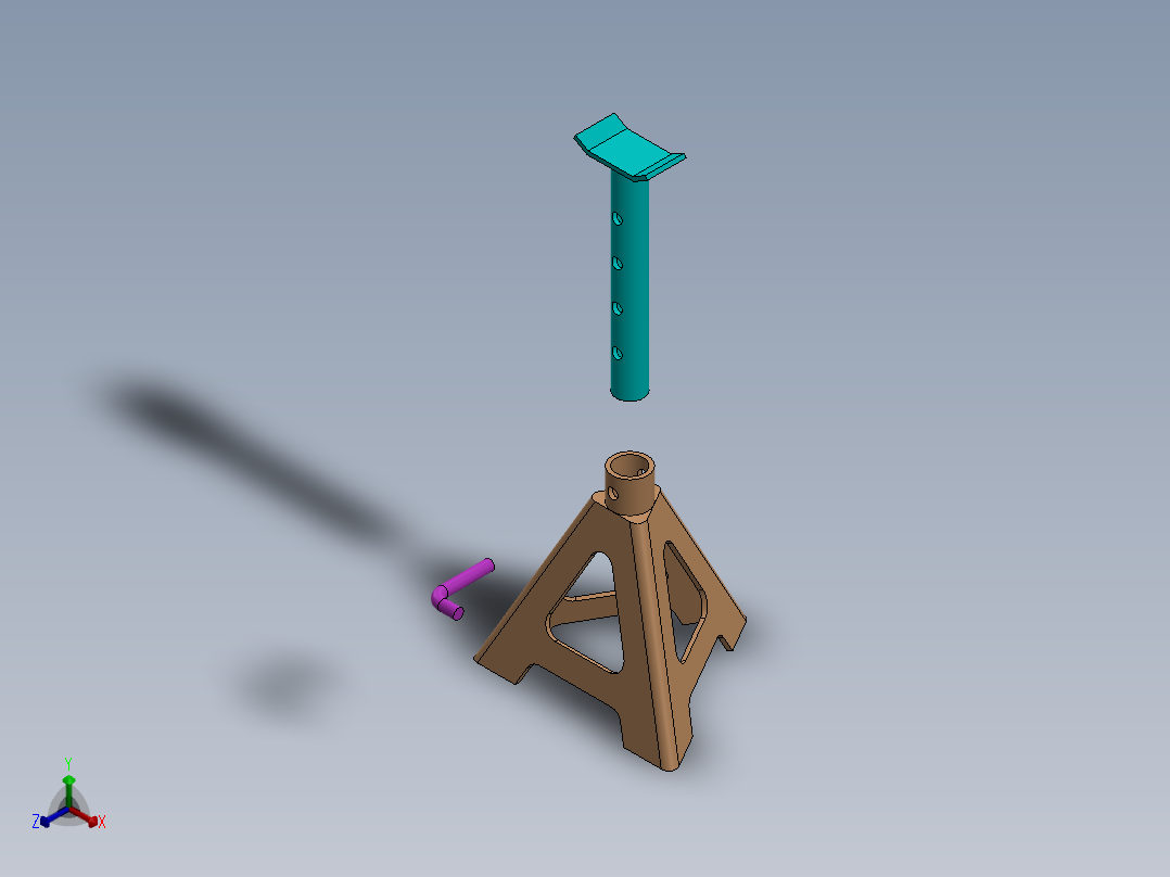 汽车站立正等轴测图