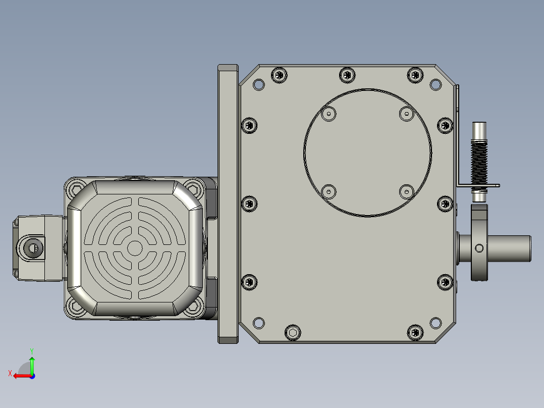 860-0300升降分割器70DH直插式配200W精研电机_1-Y后视图