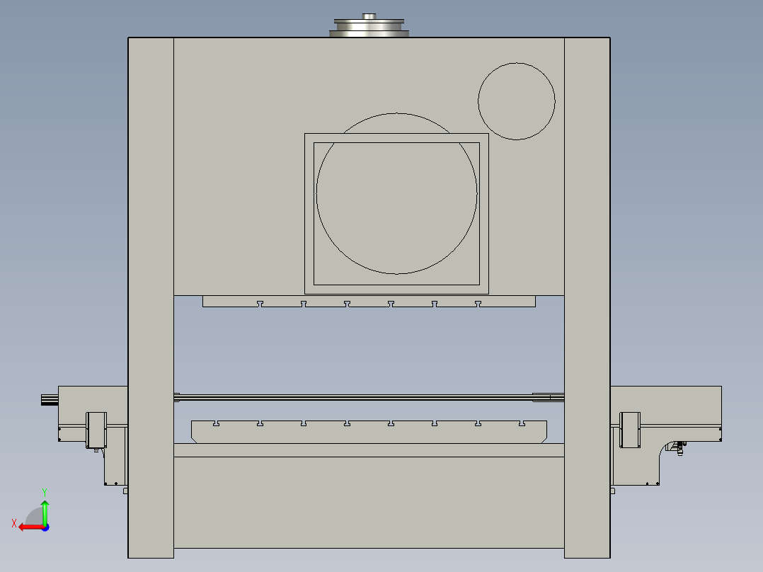 冲床送取料同步机械手后视图