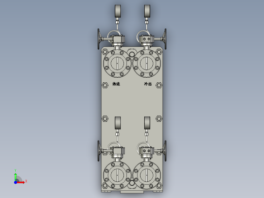 板式换热器组装模块前视缩略图