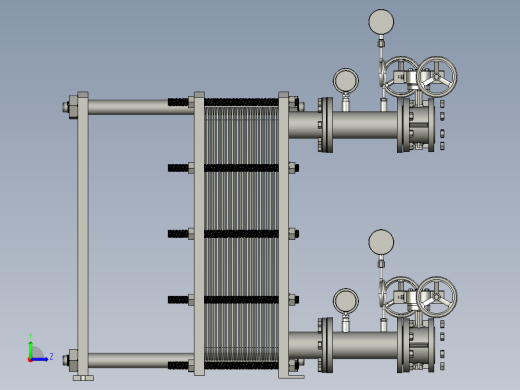 板式换热器组装模块左视缩略图
