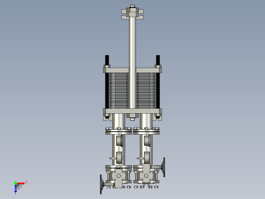 板式换热器组装模块俯视缩略图