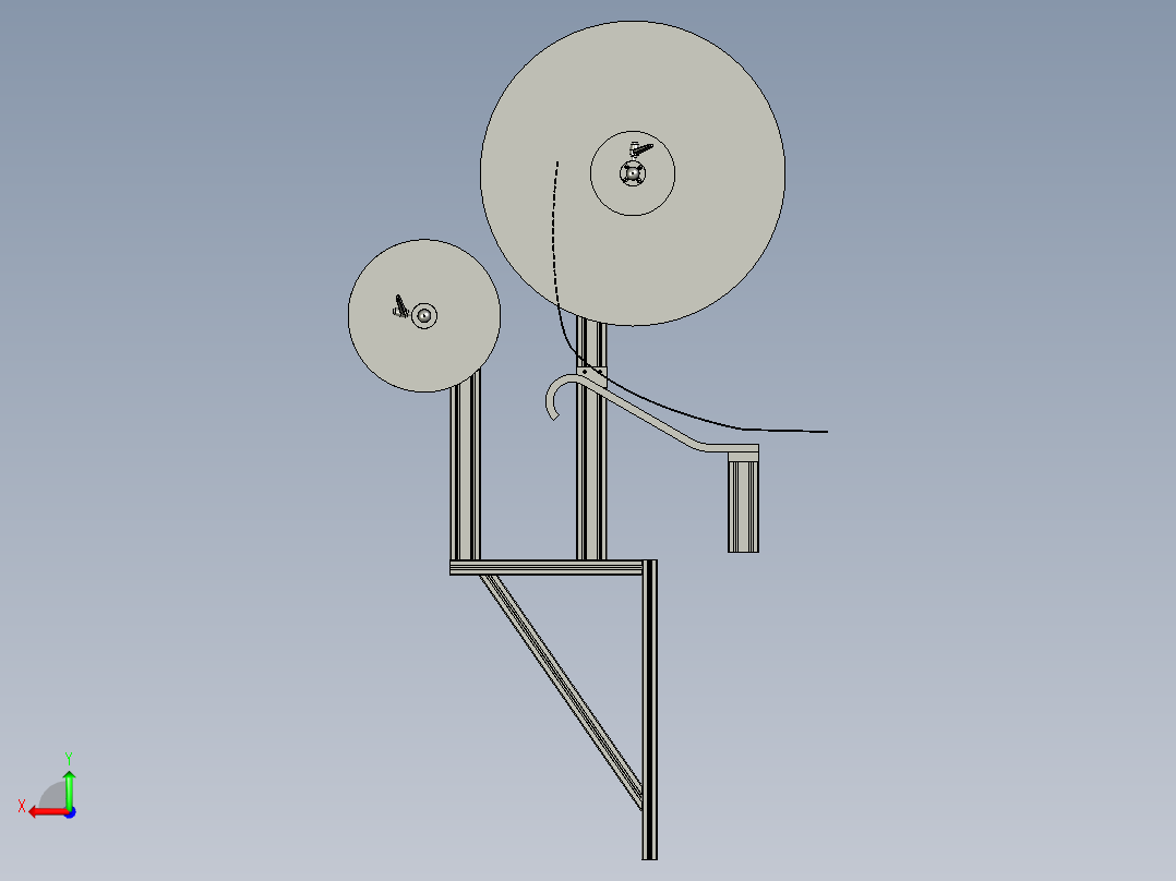 M000料盘机构后视图