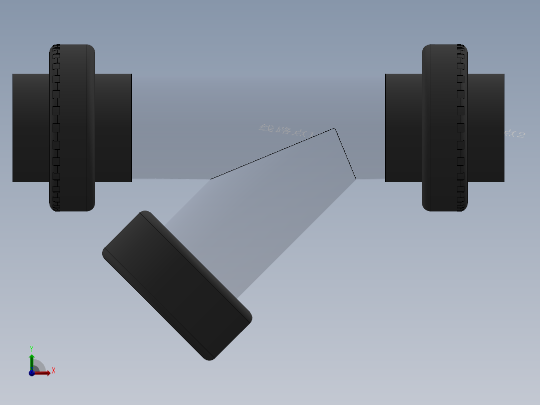 Y filter DN65 PN10 U-PVC前视图