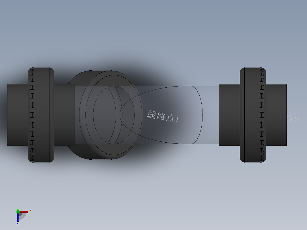 Y filter DN65 PN10 U-PVC俯视图