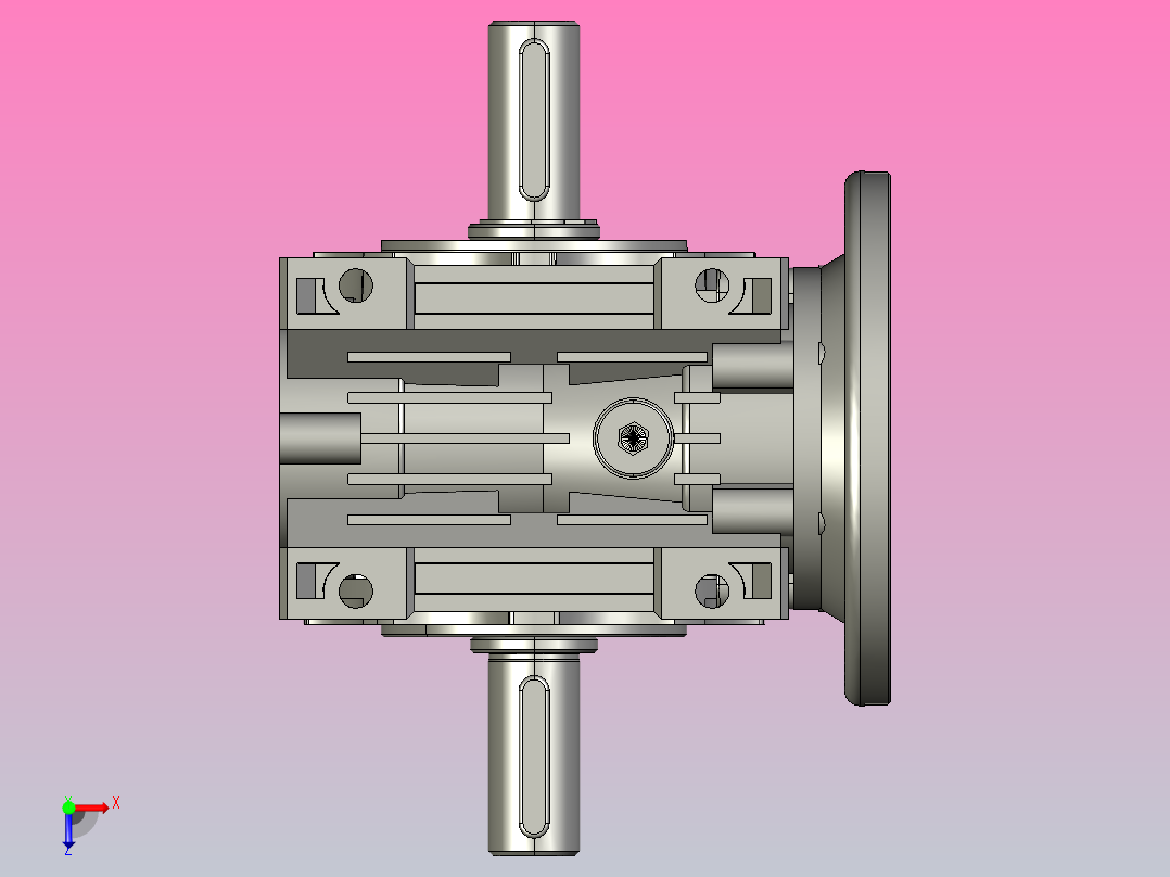 减速机ZMD51-40-5-S-71-B14俯视图