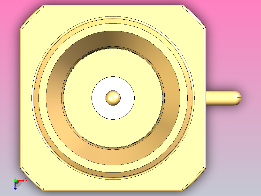 65 GHz单端口PCB SMT贴装微型SMP (MSMP)半刚性同轴连接器插座2俯视图