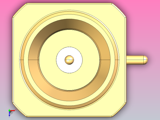 65 GHz单端口PCB SMT贴装微型SMP (MSMP)半刚性同轴连接器插座2俯视缩略图