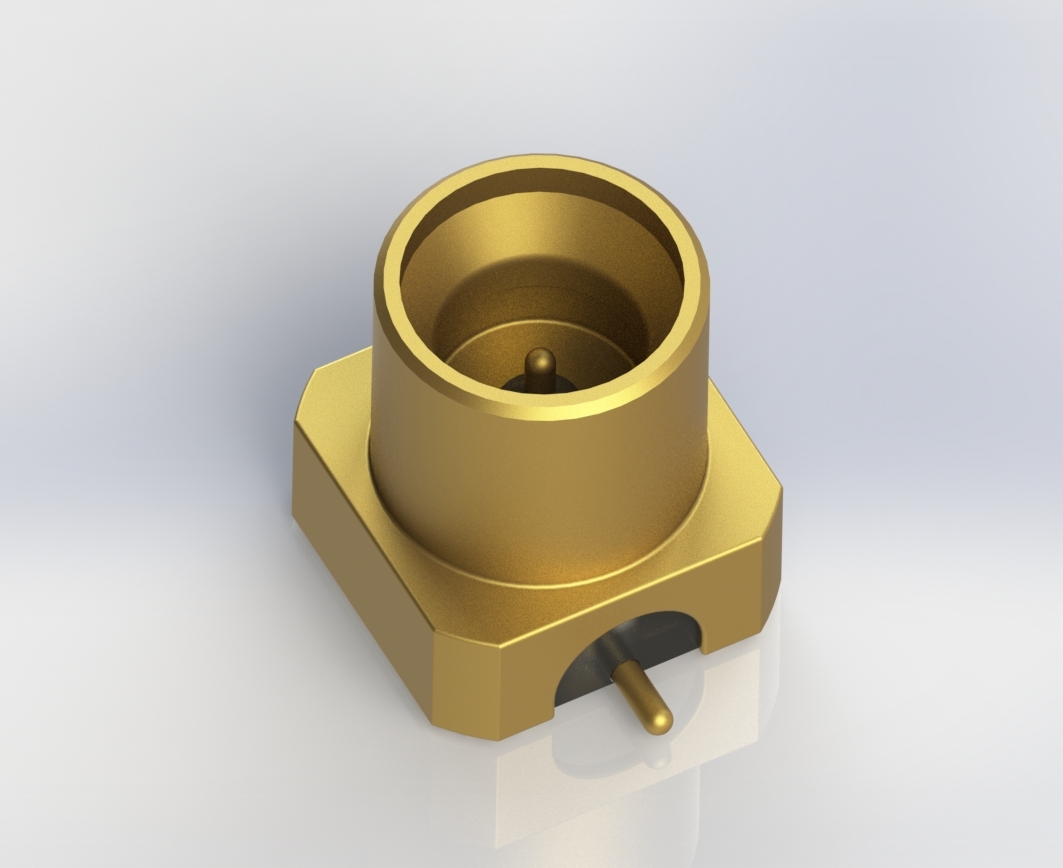 65 GHz单端口PCB SMT贴装微型SMP (MSMP)半刚性同轴连接器插座2