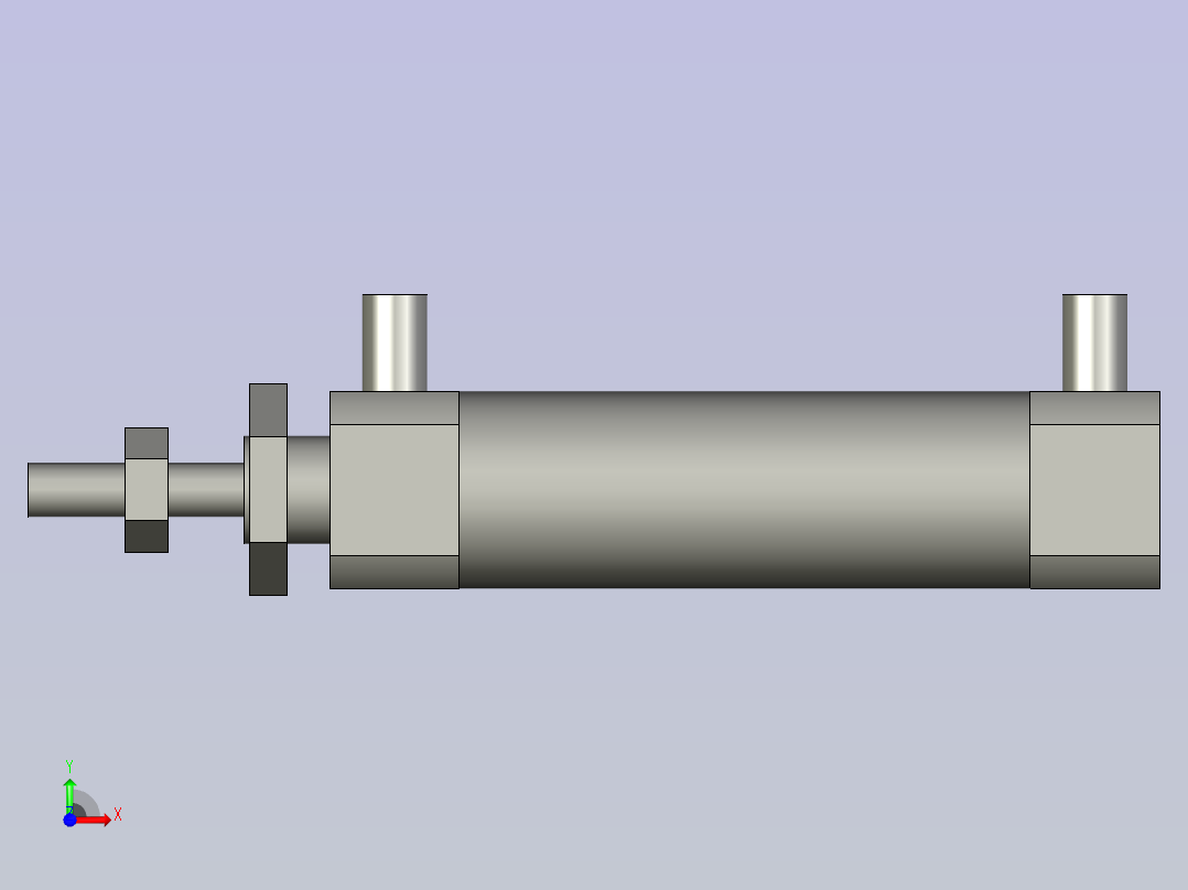 气缸CDJ2B16-30Z-B前视图