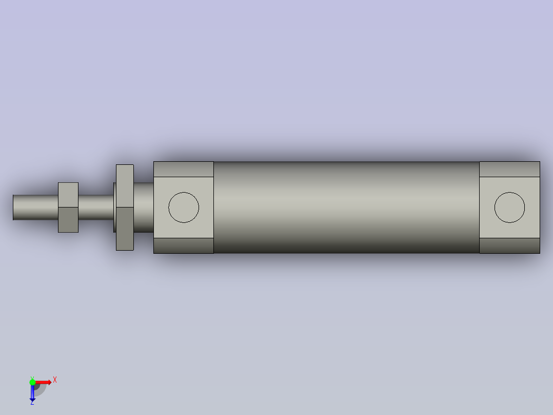 气缸CDJ2B16-30Z-B俯视图