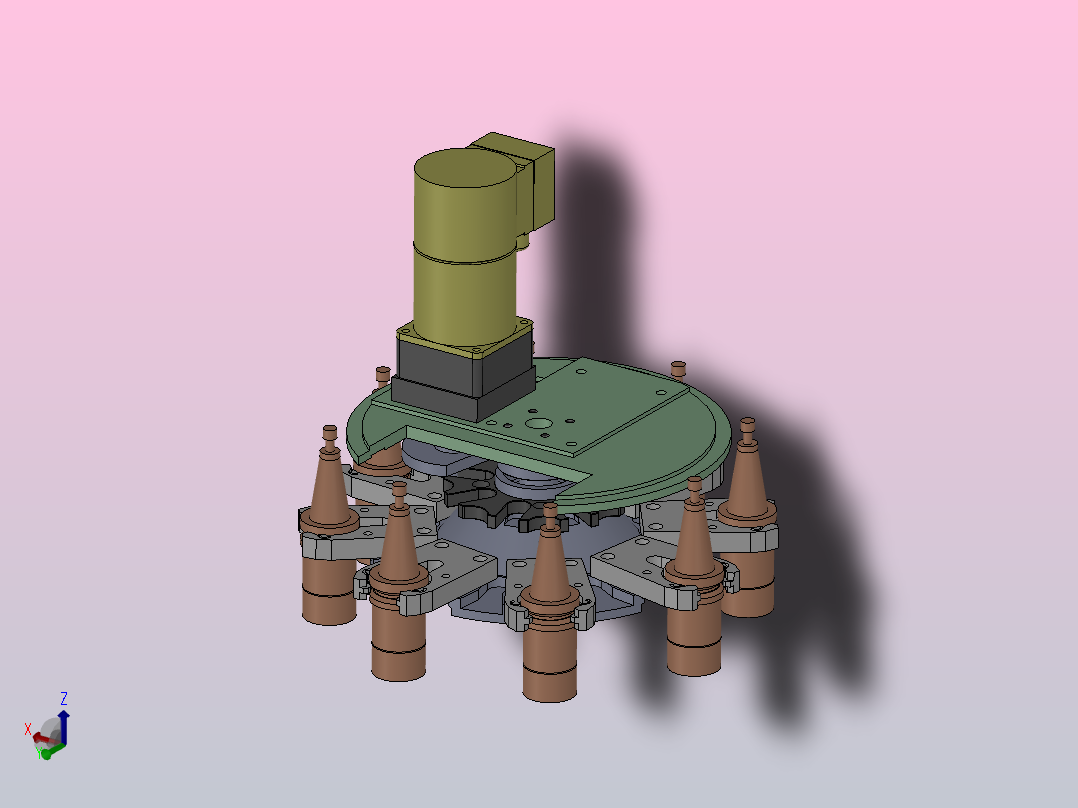 A12 斗笠式刀库主视图