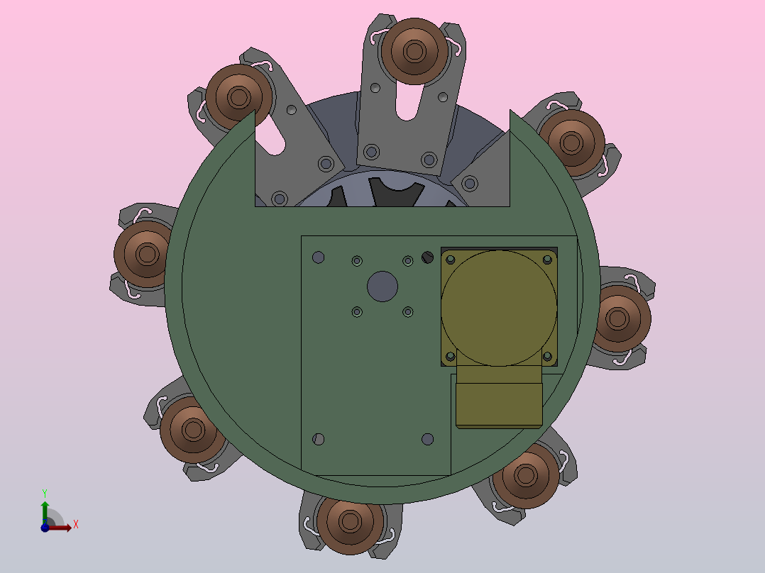 A12 斗笠式刀库前视图