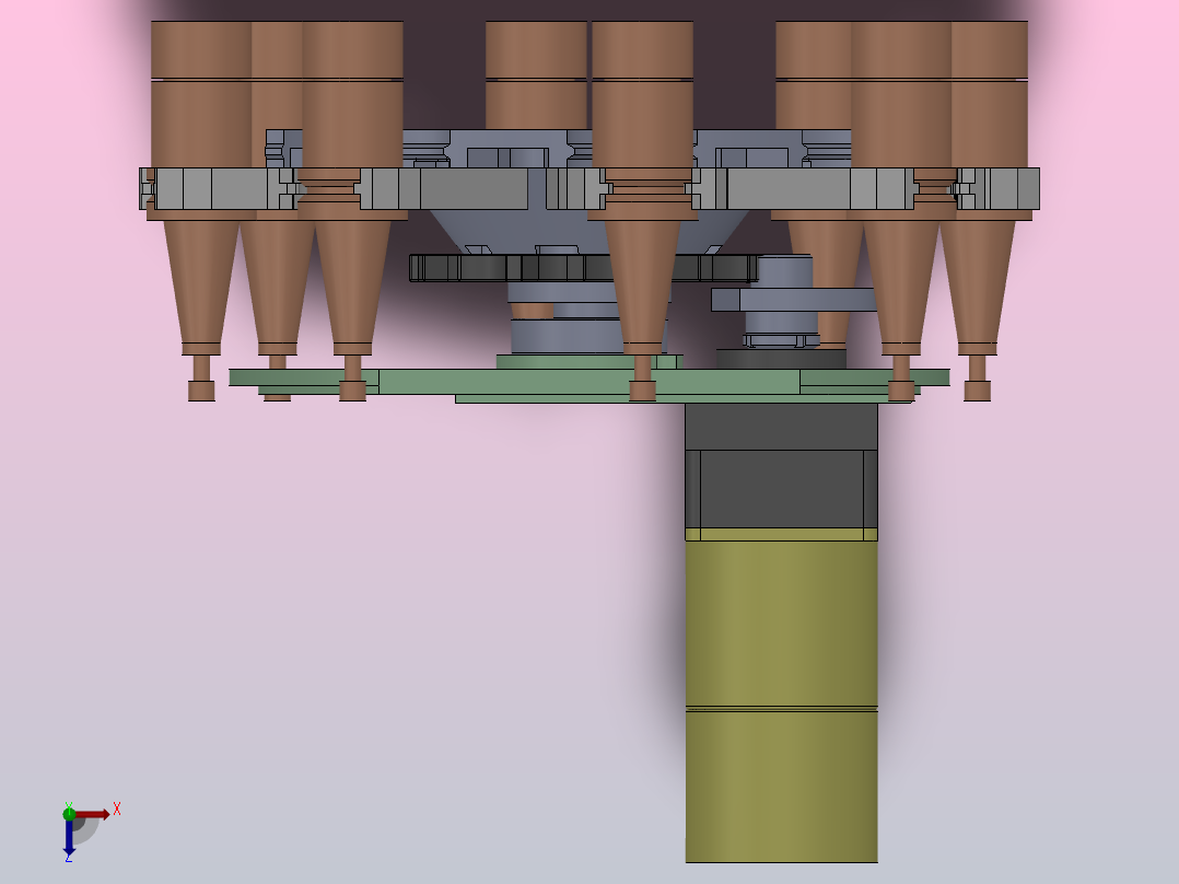 A12 斗笠式刀库俯视图