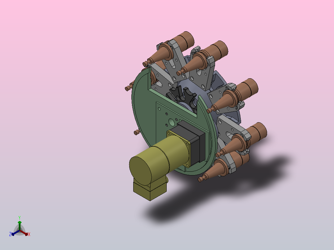 A12 斗笠式刀库正等轴测图