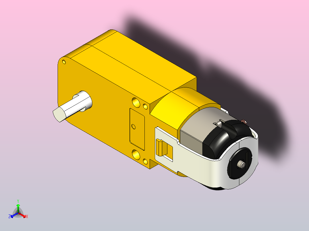 TT减速电机主视图