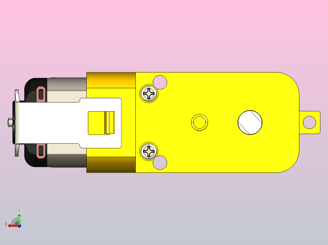 TT减速电机后视图