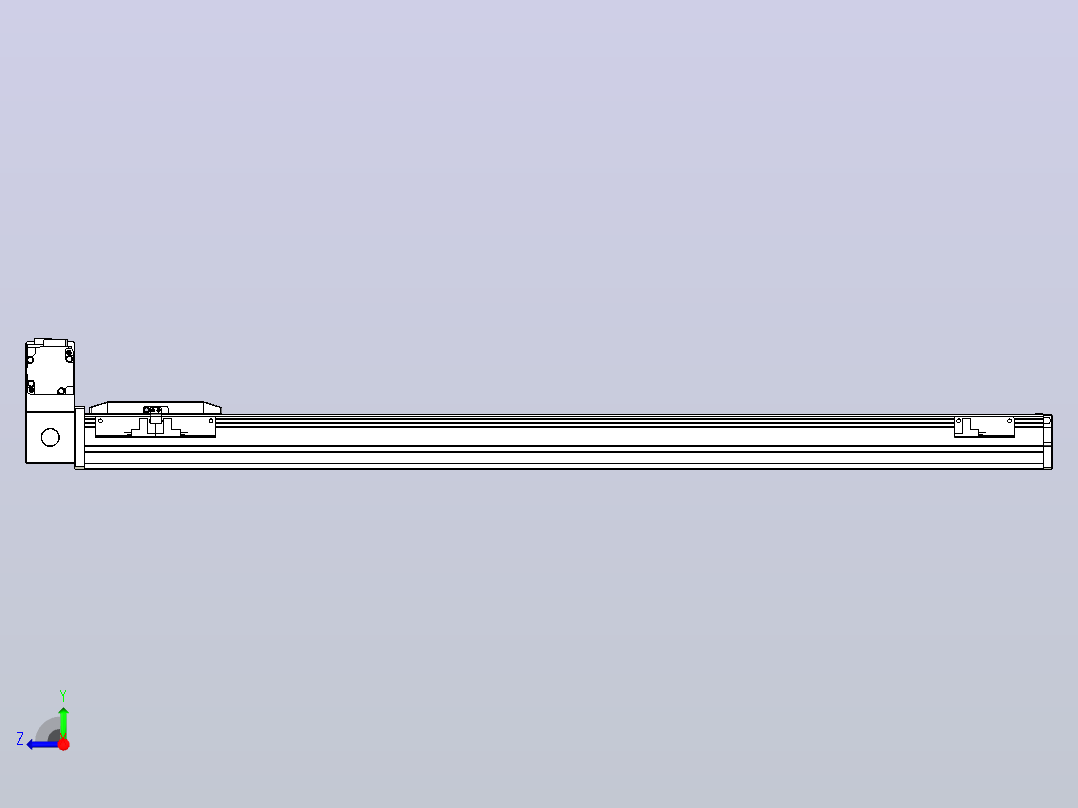 机器人皮带驱动直线轴TPA-GCB-50-P42-L700-LU-M10-N3右视图