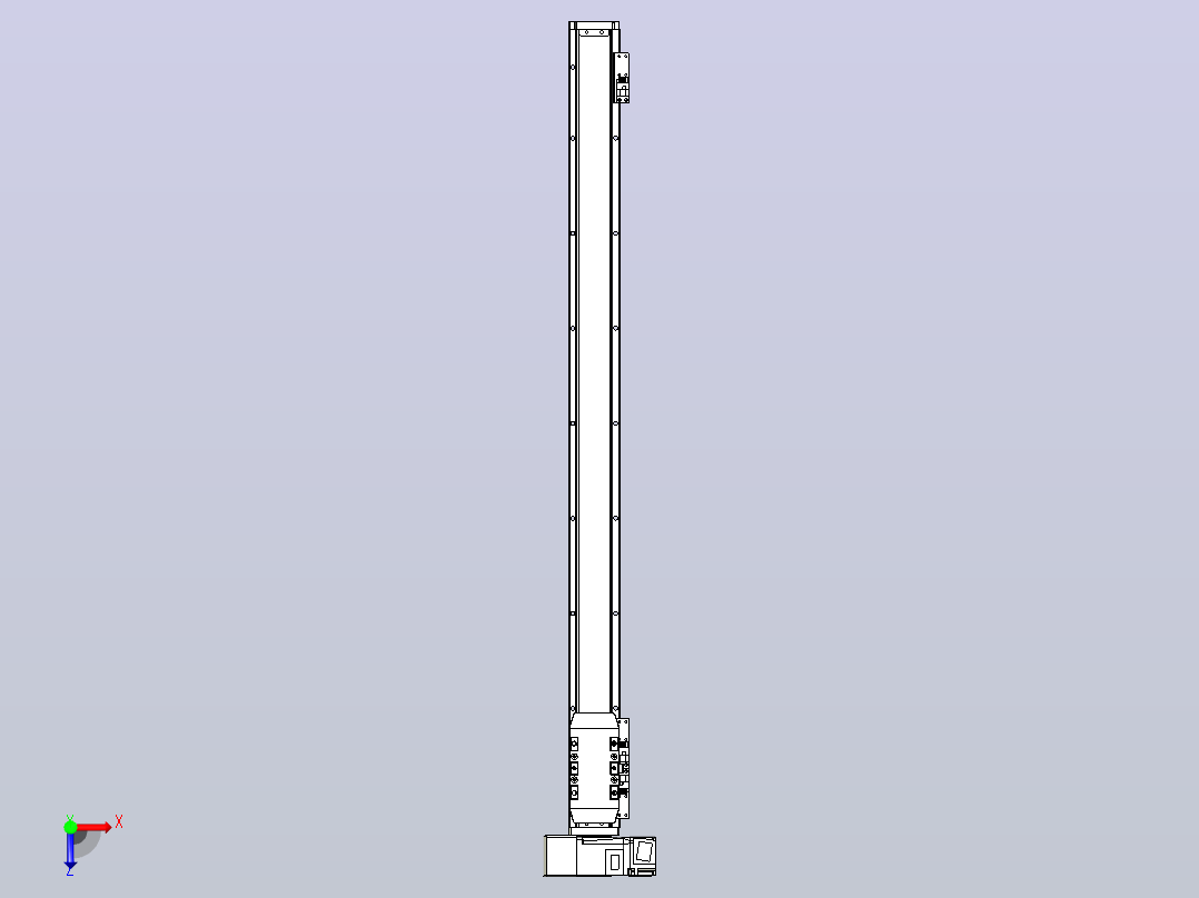 机器人皮带驱动直线轴TPA-GCB-50-P42-L700-LU-M10-N3俯视图