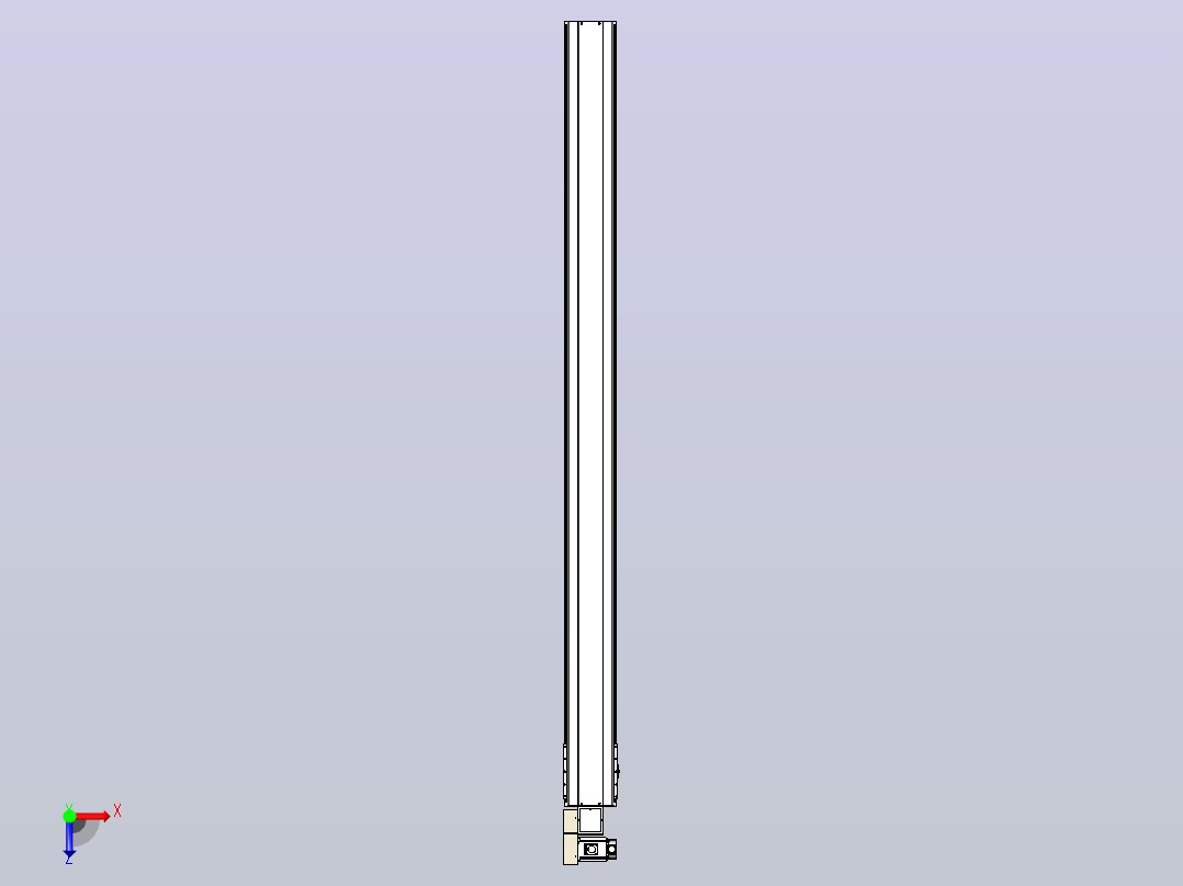 皮带直线轴半封闭可选导轨TPA-HNB-220D-176-L2900-ML-C-P1K-N3俯视图