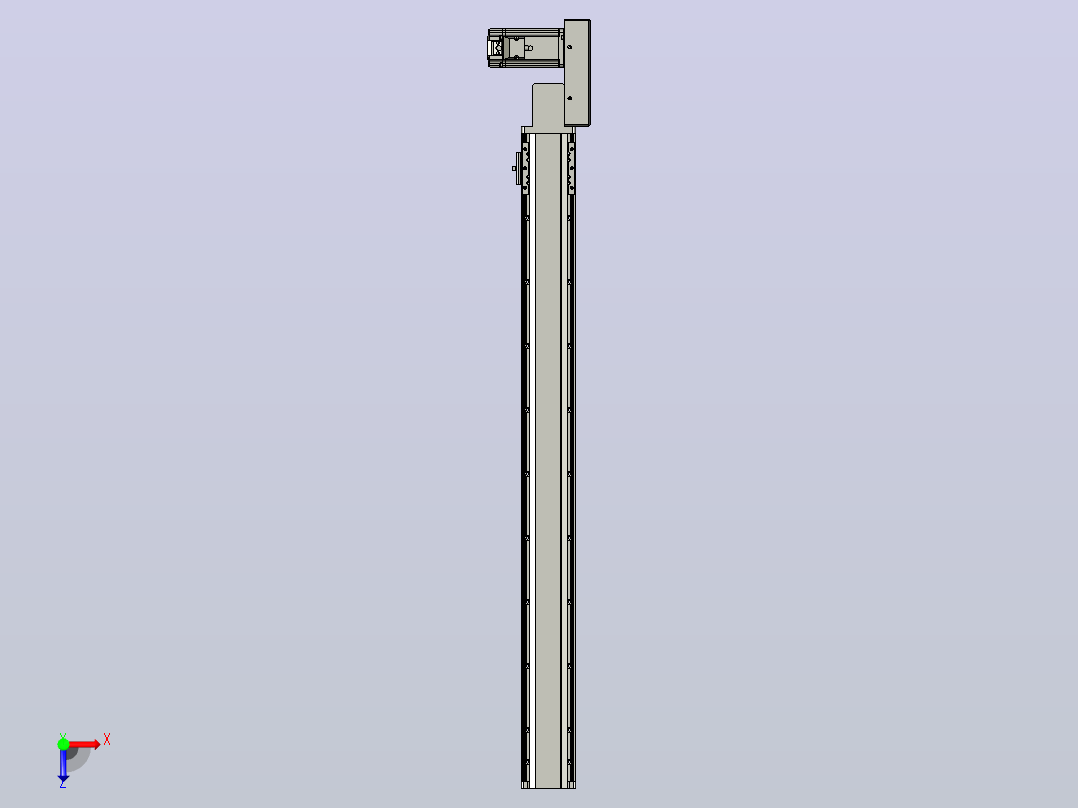 皮带直线轴半封闭可选导轨TPA-HNB-85D-90-L850-ML-C-P20-N3俯视图
