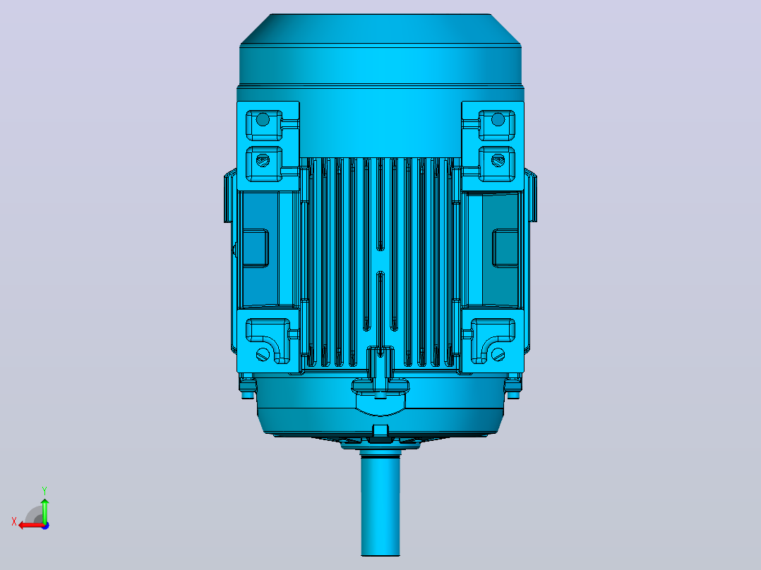 电机- ABB M2BAX160M_B3后视图