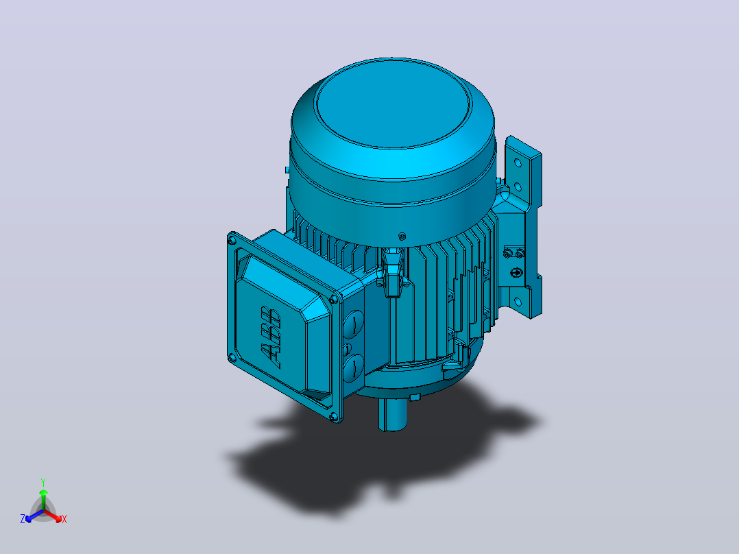 电机- ABB M2BAX160M_B3正等轴测图