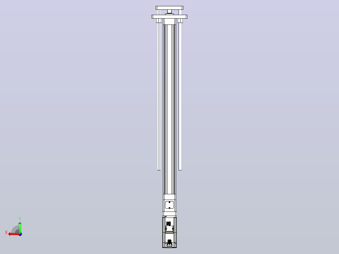 轻载电动缸TPA-ESR40-1210C-L600-M-QDX-W-P40-C3后视图