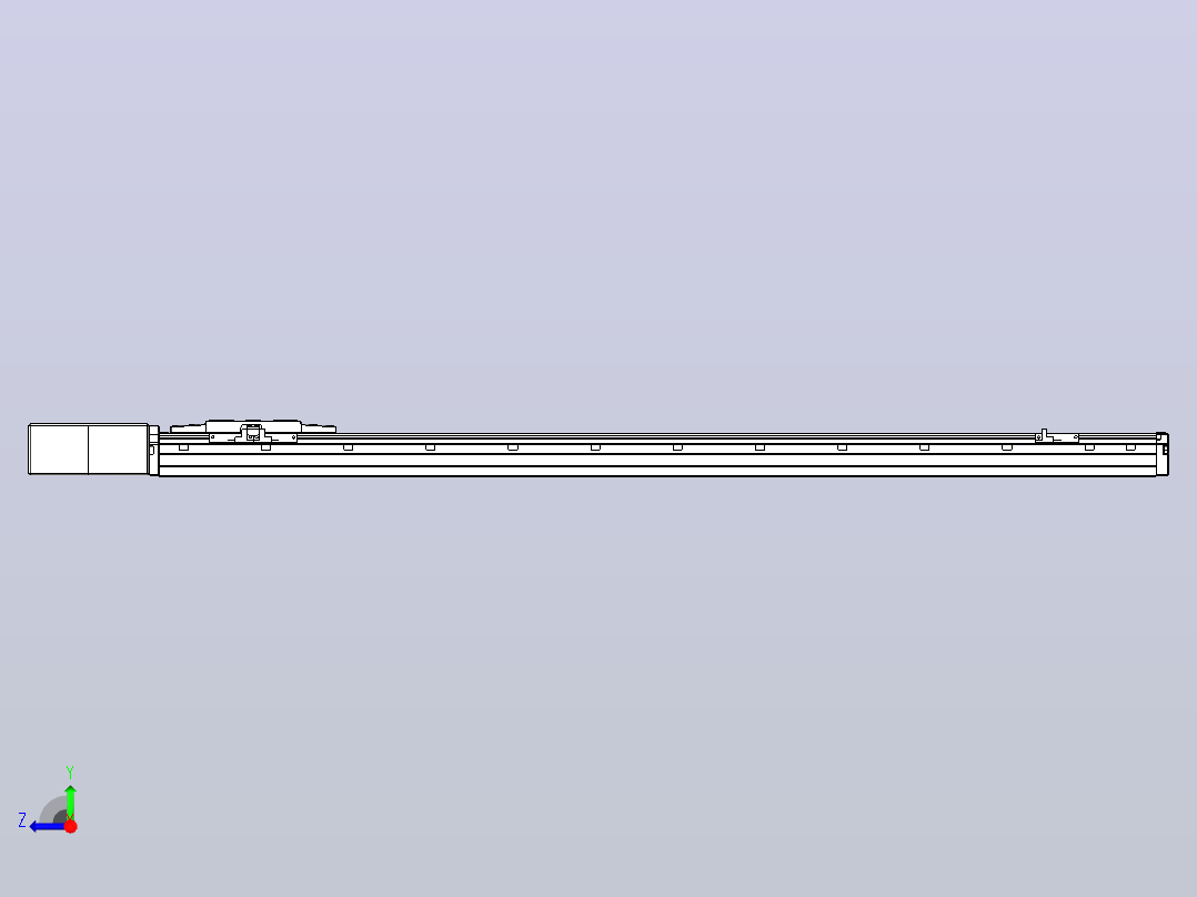 机器人皮带驱动直线轴TPA-GCB-120-P70-L950-QR-M20-N3右视图