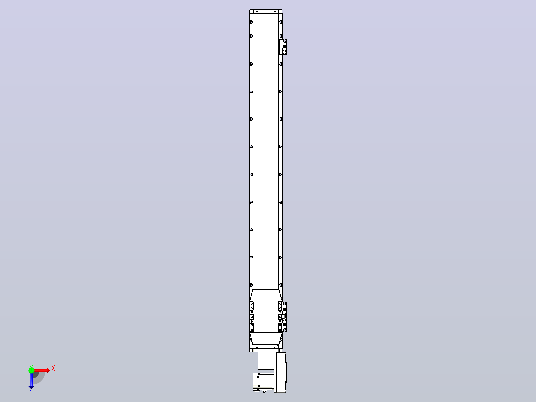 机器人皮带驱动直线轴TPA-GCB-120-P70-L950-QR-M20-N3俯视图