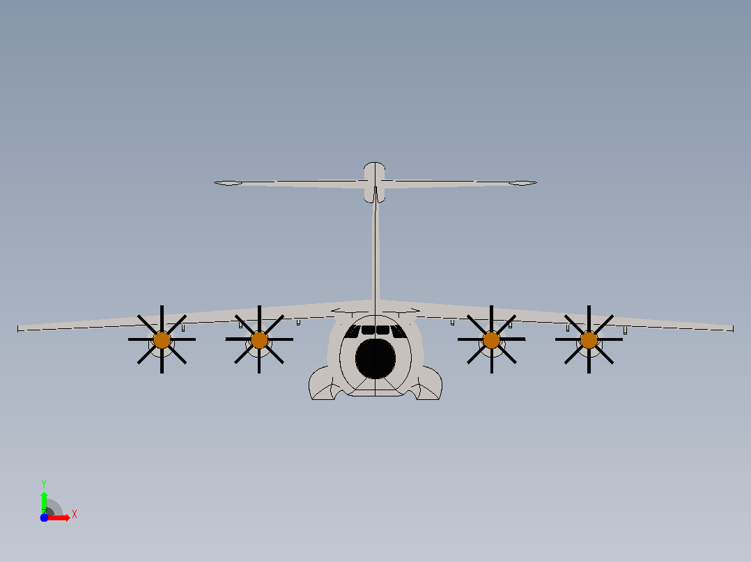 空客A400M运输机前视图