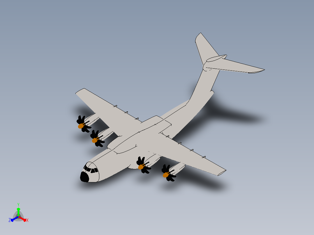 空客A400M运输机正等轴测图