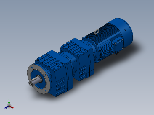 RF27R17法兰轴伸式组合型斜齿轮减速机RF27R17-Y0.18-4P-63-M1-0°-Φ140