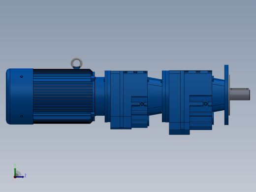 RF27R17法兰轴伸式组合型斜齿轮减速机RF27R17-Y0.18-4P-63-M1-0°-Φ140左视缩略图