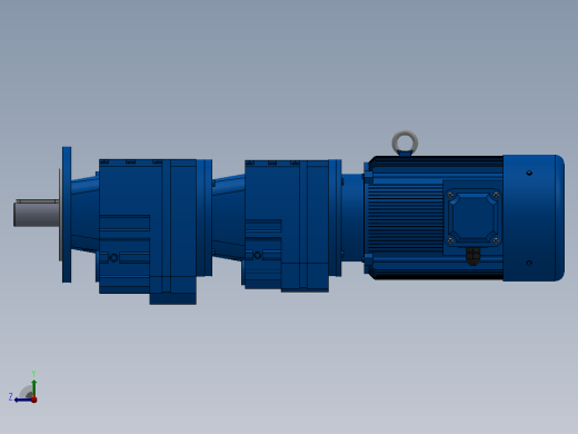 RF27R17法兰轴伸式组合型斜齿轮减速机RF27R17-Y0.18-4P-63-M1-0°-Φ140右视缩略图