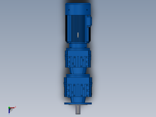 RF27R17法兰轴伸式组合型斜齿轮减速机RF27R17-Y0.18-4P-63-M1-0°-Φ140俯视缩略图