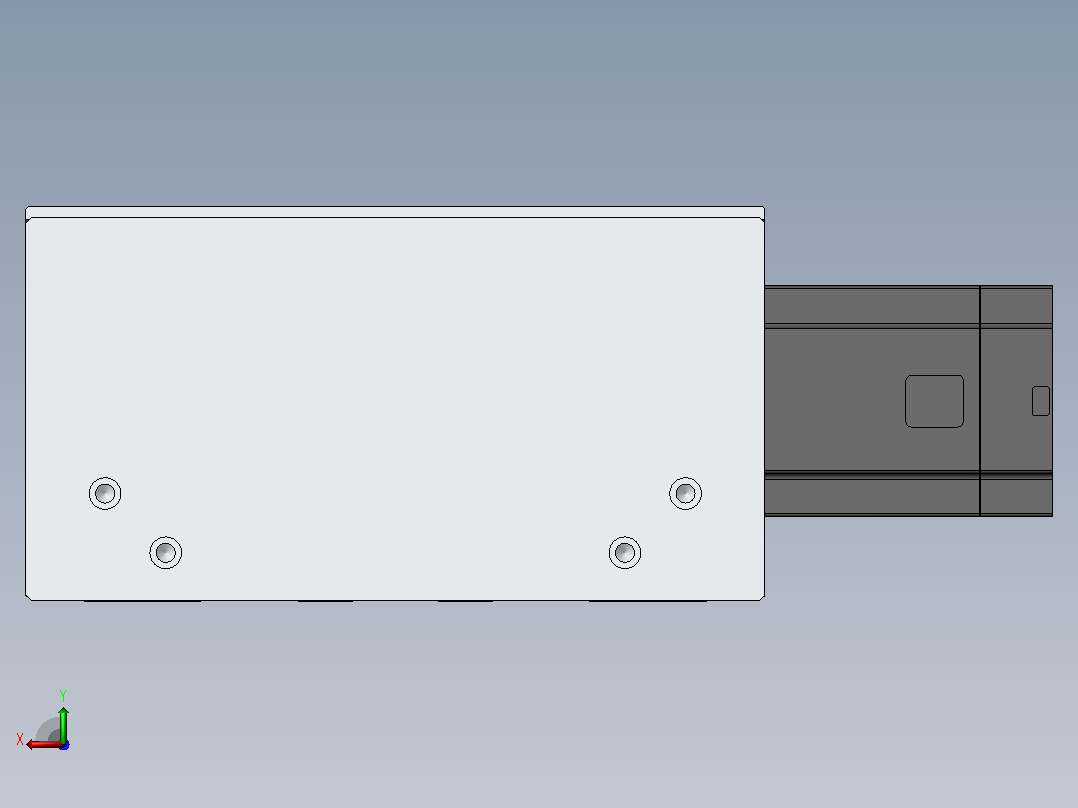 直线模组DMBF100-RTCR（右折直连带电机座）[DMBF220-L45S500-DT750-A2U-RTCR]后视图