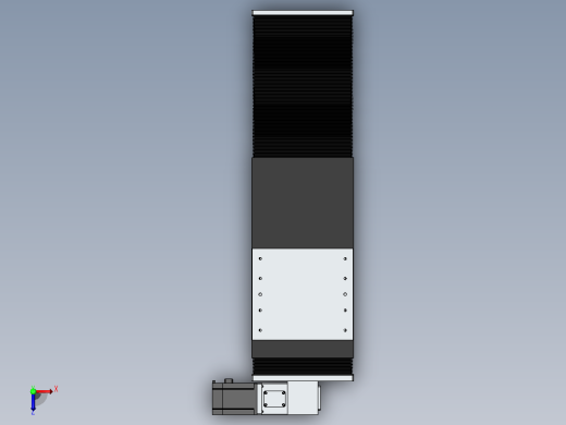 直线模组DMBF100-RTCR（右折直连带电机座）[DMBF220-L45S500-DT750-A2U-RTCR]俯视缩略图