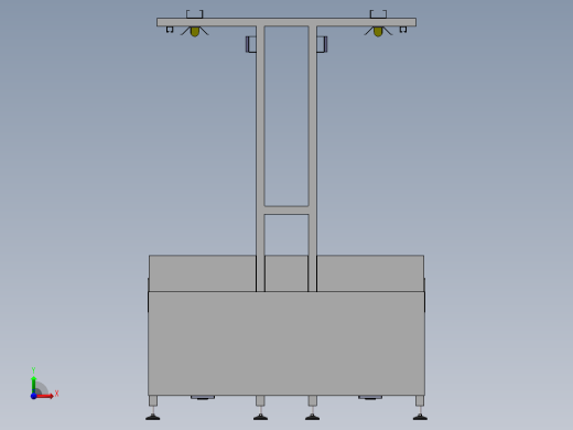 倍速链回转装配线方案3D图 机械设计素材3D模型参考资料文件前视缩略图