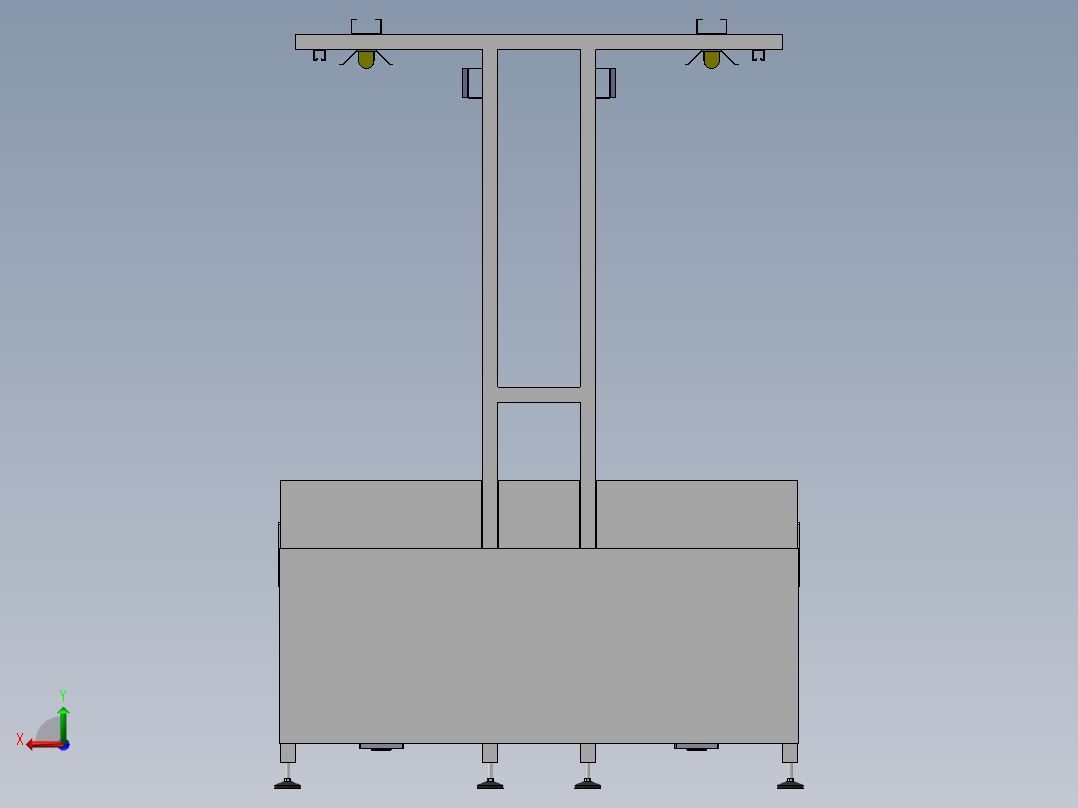 倍速链回转装配线方案3D图 机械设计素材3D模型参考资料文件后视图