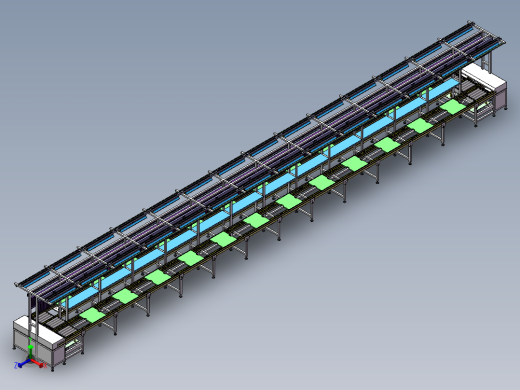 倍速链回转装配线方案3D图 机械设计素材3D模型参考资料文件正等轴测缩略图