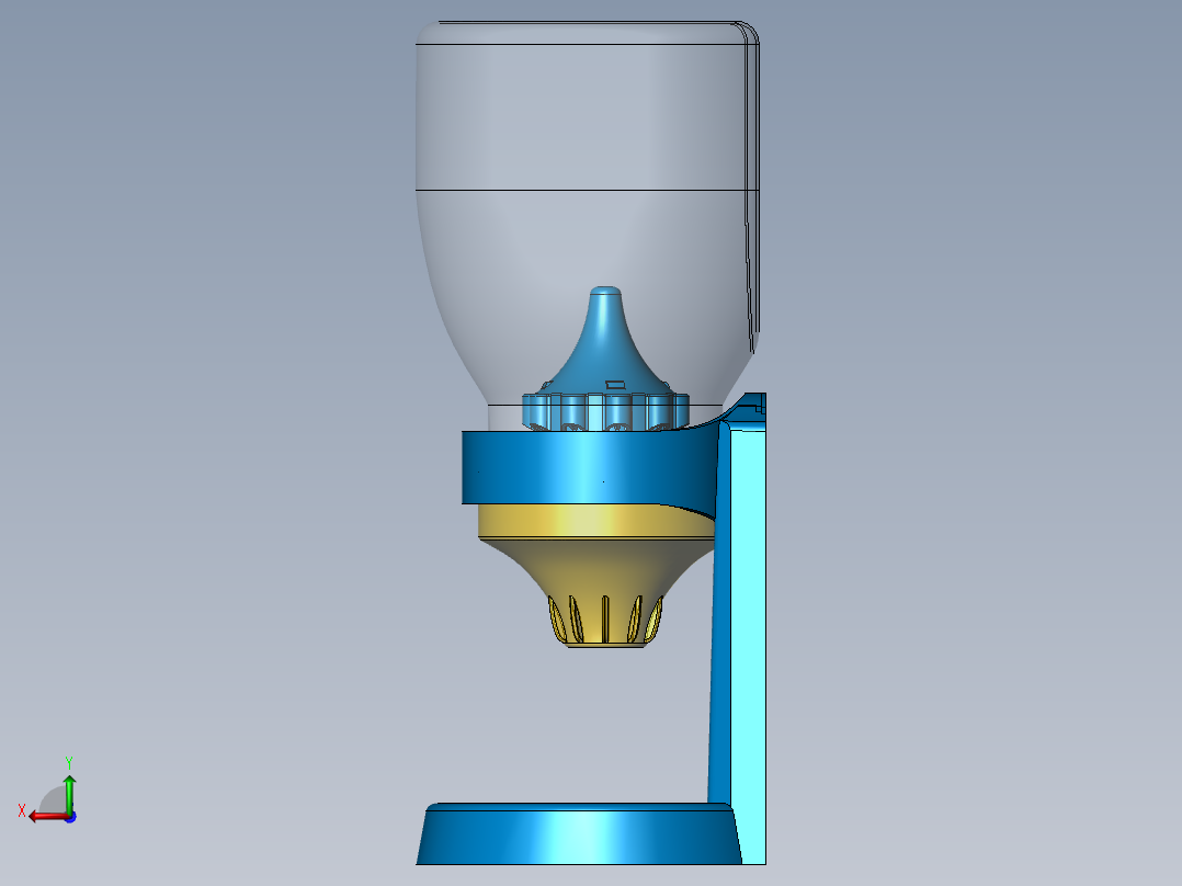 一触式分配器后视图