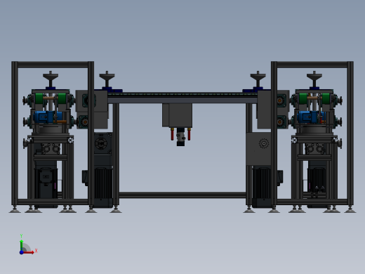 ZDH-PID-013 循环回流旋转倍速链线 3D模型前视缩略图