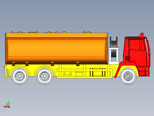 24-利兰巡洋舰燃油卡车 3d模型图纸后视缩略图