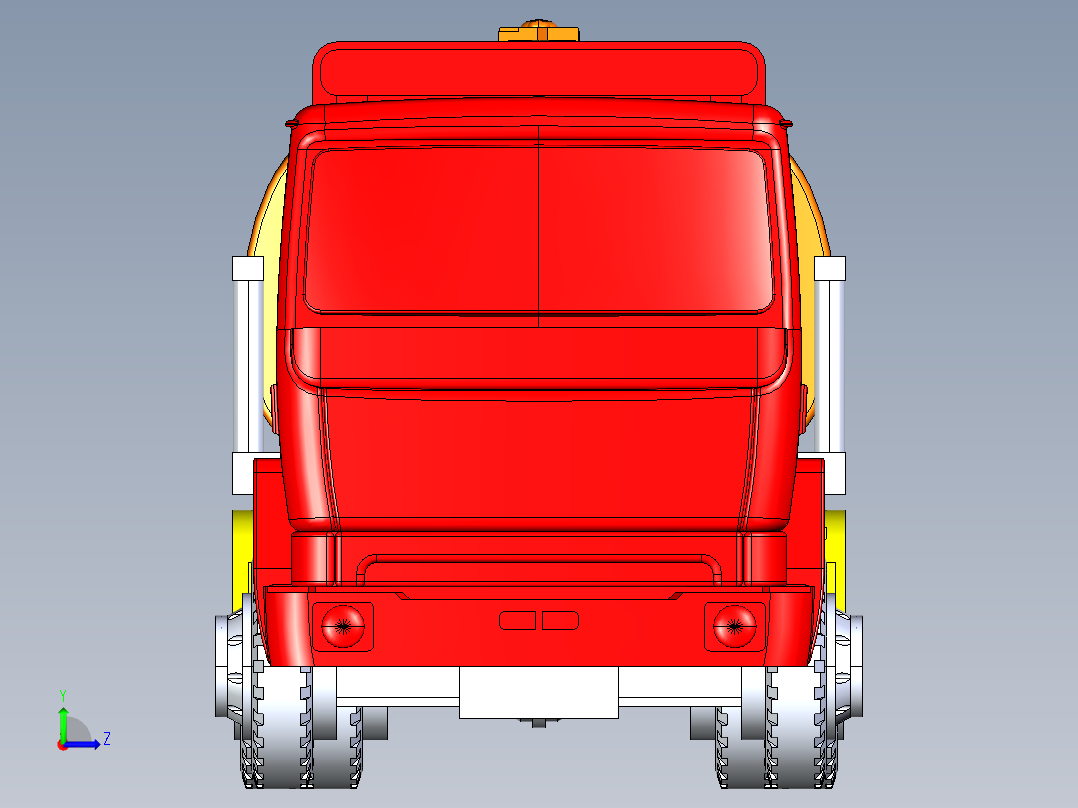 24-利兰巡洋舰燃油卡车 3d模型图纸左视图
