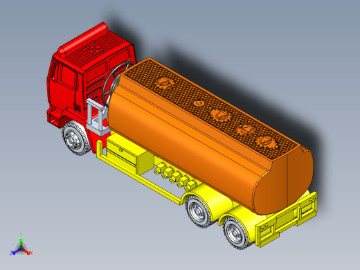 24-利兰巡洋舰燃油卡车 3d模型图纸正等轴测缩略图