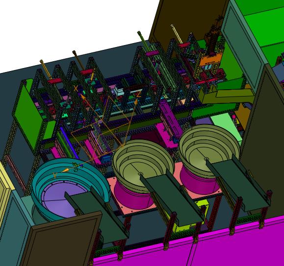 方轴门拉手半封闭式组装线