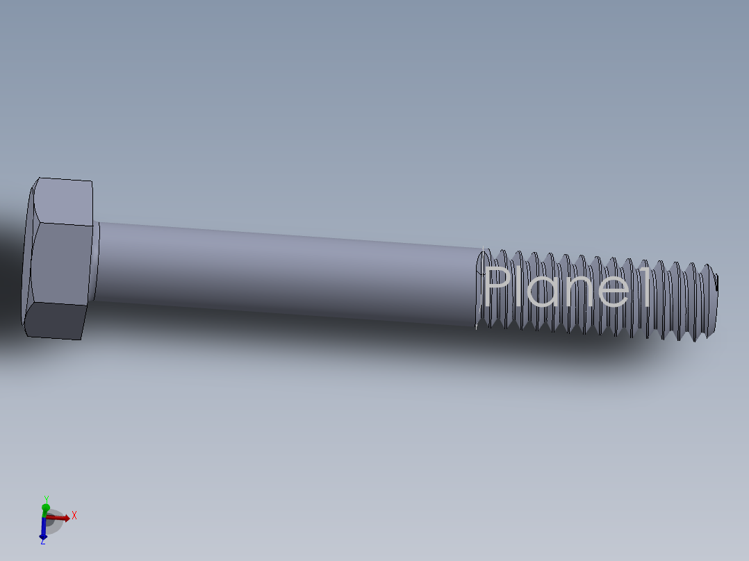 UNC 六角螺栓-Hex Bolt 0.250-20 x 2.000.SLDPRT
